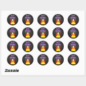 Sticker Rond Joli anniversaire Halloween Candy Corn (Feuille)