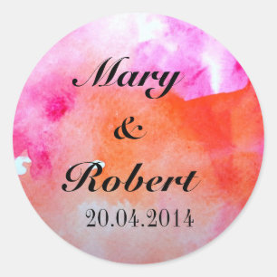 Sticker Rond Joli Arrière - plan aquarelle