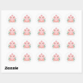 Sticker Rond Joli axolotl rose (Feuille)