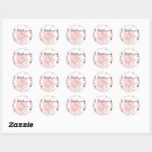 Sticker Rond Joli baby shower à gradient de flore (Feuille)