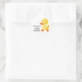 Sticker Rond Joli Baby shower de Duckie Jaune (Sac)
