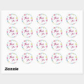 Sticker Rond Joli Baby shower de Merci Floral (Feuille)