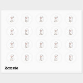 Sticker Rond joli bébé agneau (Feuille)