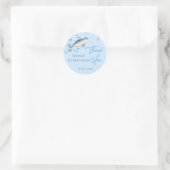 Sticker Rond Joli bébé Narwhal & Blue Bubbles (Sac)