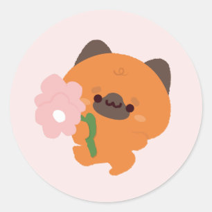 Sticker Rond Joli Berger Allemand romantique