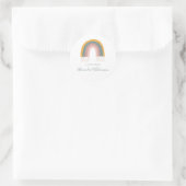 Sticker Rond Joli Boho Rainbow Un Cadeau De Personnalisé (Sac)