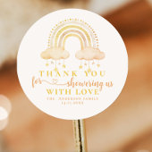Sticker Rond Joli Boho Whimsical Rainbow Girl Baby shower