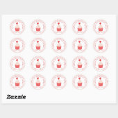 Sticker Rond Joli cadeau de la Saint-Valentin (Feuille)