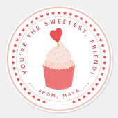 Sticker Rond Joli cadeau de la Saint-Valentin (Devant)