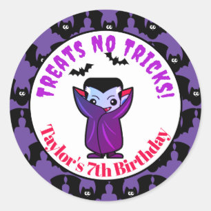 Sticker Rond Joli Candy Corn Enfants Halloween Party Dracula Ba