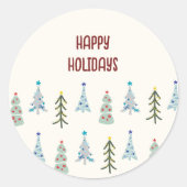 Sticker Rond Joli caniche de Noël (Devant)