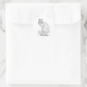 STICKER ROND JOLI CHAT (Sac)