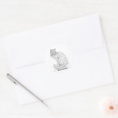 STICKER ROND JOLI CHAT (Enveloppe)