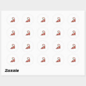 Sticker Rond Joli chat fraise 🐈🍓 (Feuille)