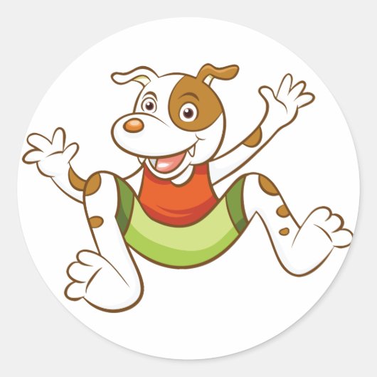 Sticker Rond Joli Chien (Devant)