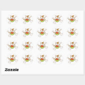 Sticker Rond Joli Chien (Feuille)
