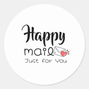 Sticker Rond Joli Courrier Joyeux Script Rien que pour Vous ave