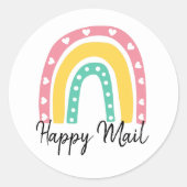 Sticker Rond Joli courrier Rainbow (Devant)