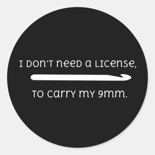 Sticker Rond Joli Crochet 9mm Crochet dire (Devant)