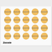 Sticker Rond Joli Daffodil Gold Quatrefoil Personnalisé (Feuille)