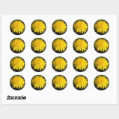 Sticker Rond Joli Dandelion (Feuille)