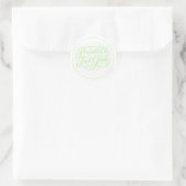 Sticker Rond Joli design vert « Redoublé en première année » (Sac)