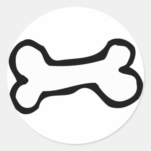 Sticker Rond Joli Dessin De Chien (Devant)