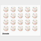 Sticker Rond Joli Dino Rose (Feuille)