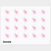 Sticker Rond Joli dinosaure 🦕  (Feuille)