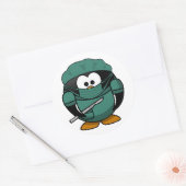 Sticker Rond Joli docteur en dessin (Enveloppe)