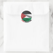 Sticker Rond Joli drapeau de la pastèque de Palestine, liberté (Sac)