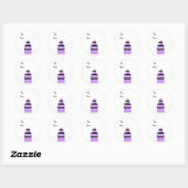 Sticker Rond Joli Emballage Purple Packages (Feuille)