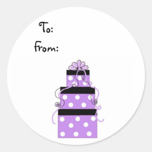 Sticker Rond Joli Emballage Purple Packages