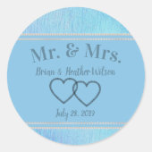 Sticker Rond Joli en bleu (Devant)