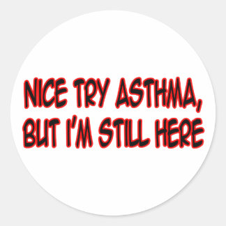 Sticker Rond Joli Essai Asthme...