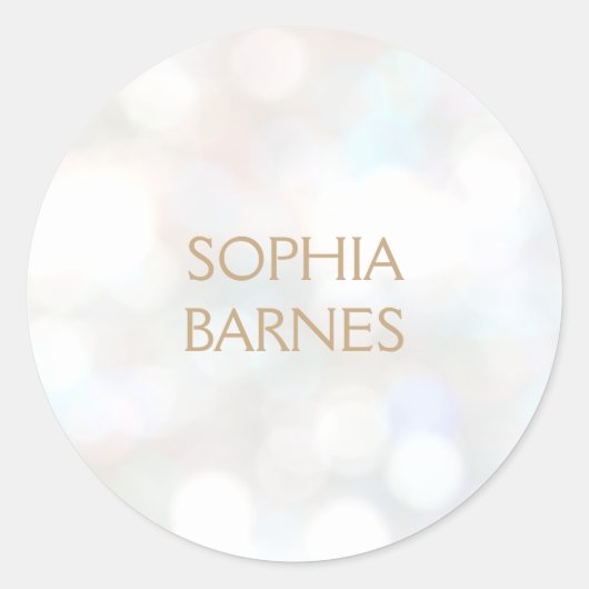Sticker Rond Joli et subtil Bokeh (Devant)
