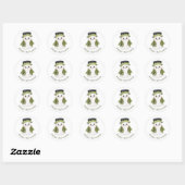 Sticker Rond Joli fantôme de Frankenstein | Halloween effrayant (Feuille)
