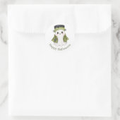 Sticker Rond Joli fantôme de Frankenstein | Halloween effrayant (Sac)