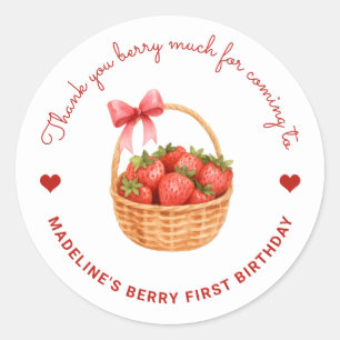 Sticker Rond Joli Favori d'anniversaire Fruité Prépa pour un Pr