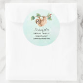 Sticker Rond Joli fentes accroché à l'aquarelle vers le bas (Sac)