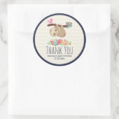 Sticker Rond Joli fentes Brown accrochées à l'envers (Sac)