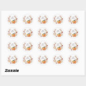 Sticker Rond Joli feuillage d'automne d'Halloween (Feuille)