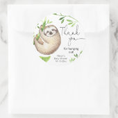 Sticker Rond Joli feuilles tropicaux vert pâle (Sac)