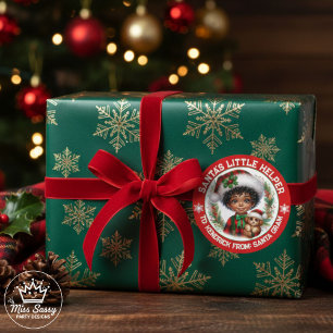 Sticker Rond Joli garçon et chiot afro-américain