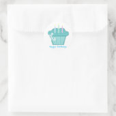 Sticker Rond Joli gâteau d'anniversaire (Sac)