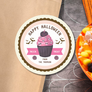 Sticker Rond Joli Halloween Pink Pastel