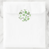 Sticker Rond Joli Irlandais blanc et vert (Sac)