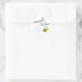 Sticker Rond Joli Jaune Signifie Abeille (Sac)