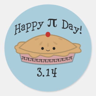 Sticker Rond Joli Joyeux Pi Day !