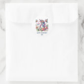 Sticker Rond Joli Joyeux Saint Valentin licorne (Sac)